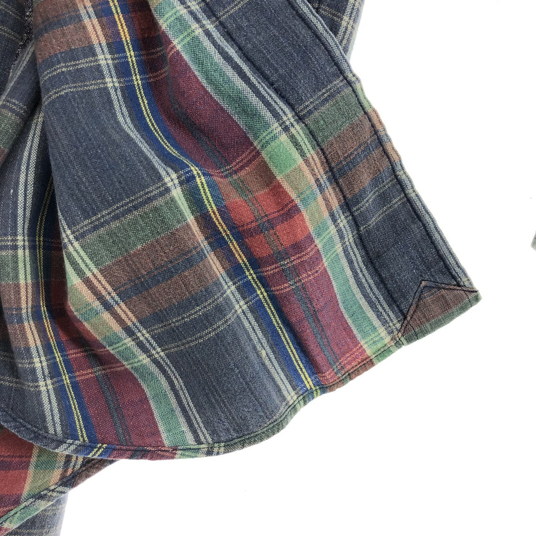 Ralph Lauren MADRAS CONTAINS VARIATIONS Long Sleeve Button Down Check Shirt Men's M /eaa453488