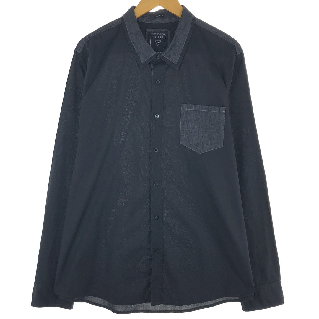 Guess SLIM FIT long sleeve cotton shirt, men's XXL /eaa453490
