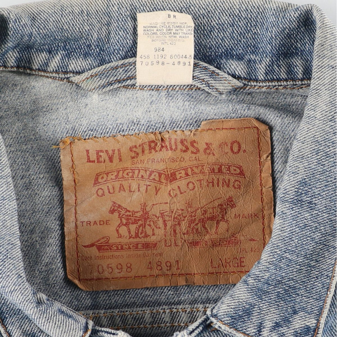 90'S Levi's 70598-4891 Oversized Patch Denim Jacket, Made in Canada, Men's L, Vintage /eaa453517
