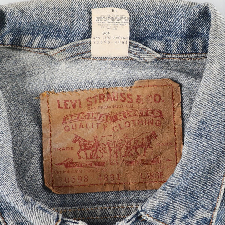 90'S Levi's 70598-4891 Oversized Patch Denim Jacket, Made in Canada, Men's L, Vintage /eaa453517