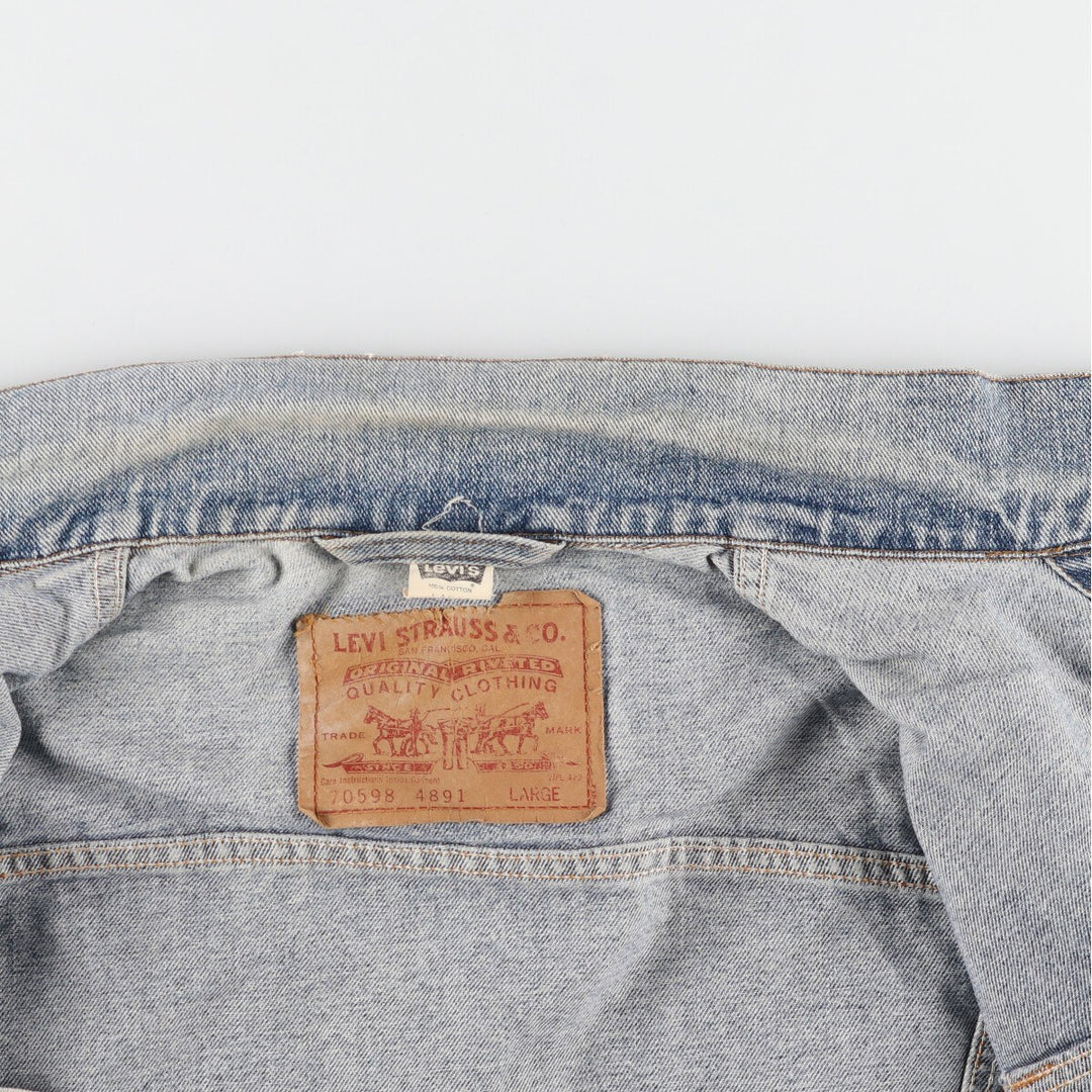 90'S Levi's 70598-4891 Oversized Patch Denim Jacket, Made in Canada, Men's L, Vintage /eaa453517