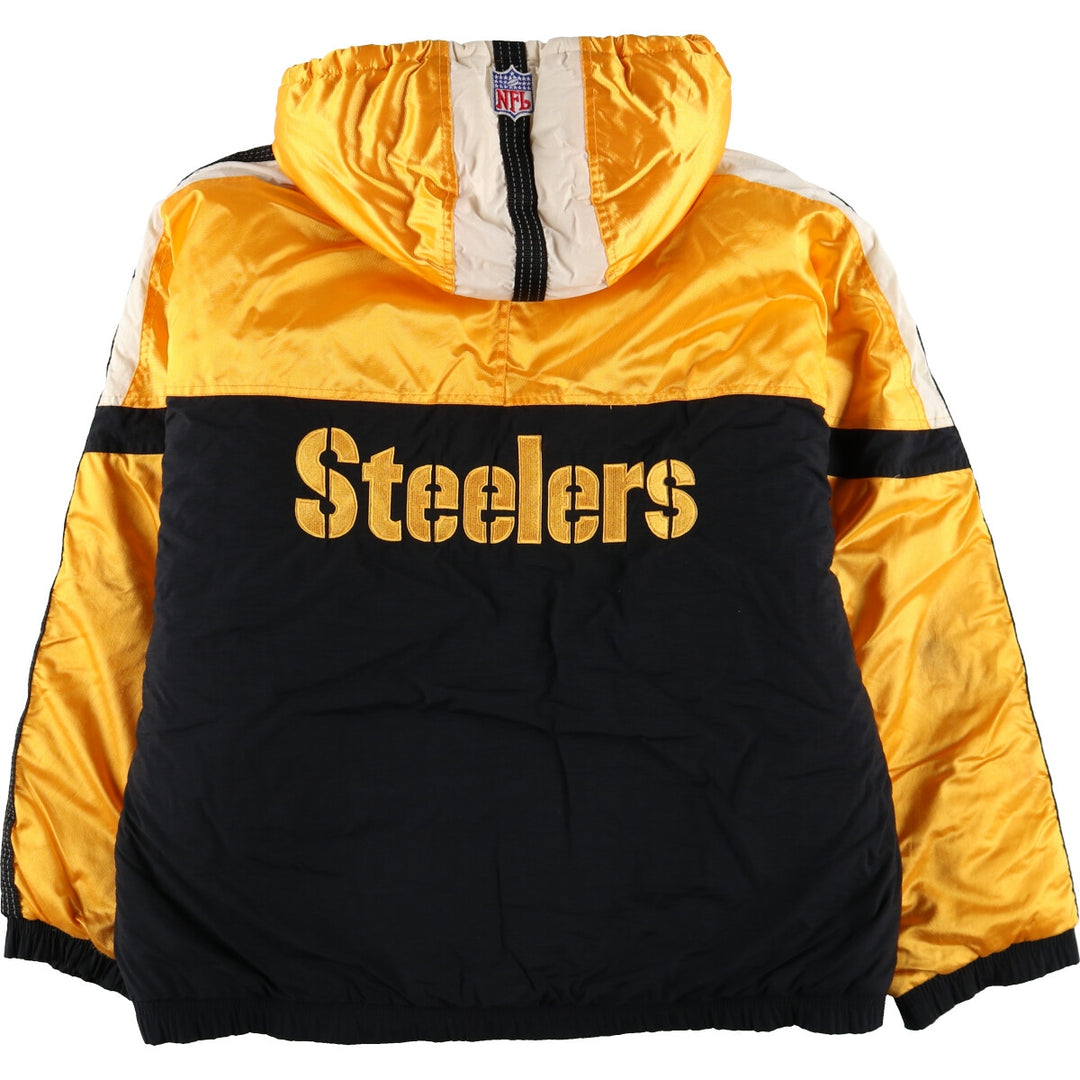 Starter NFL PITTSBURGH STEELERS Pittsburgh Steelers padded hoodie puffer jacket men's XL equivalent /eaa453548