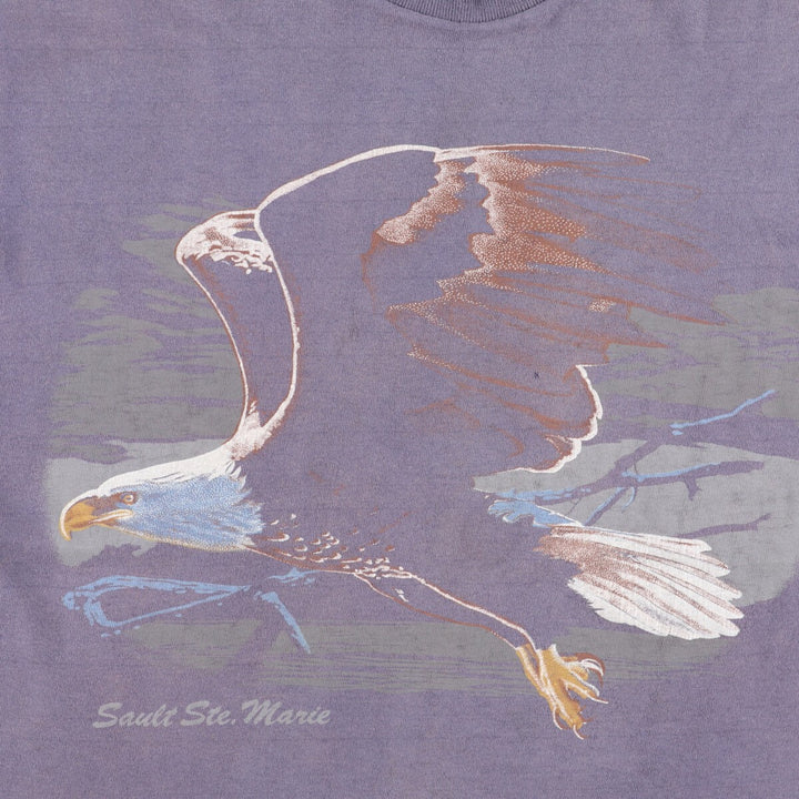 90'S THE GAME Eagle Pattern Cut-off Animal T-shirt Made in USA Men's XL Vintage /eaa453568