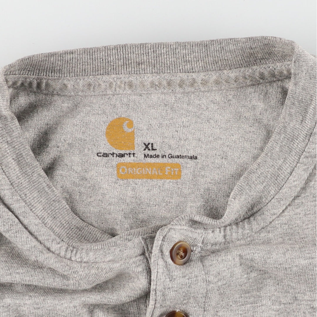 Carhartt ORIGINAL FIT Henley Neck Long T-Shirt, Men's XL /eaa453577
