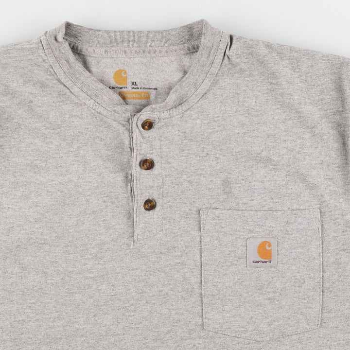 Carhartt ORIGINAL FIT Henley Neck Long T-Shirt, Men's XL /eaa453577
