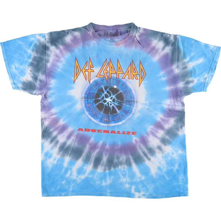 DEF LEPPARD Tie-dye Pattern Band T-shirt, Men's L /eaa453625