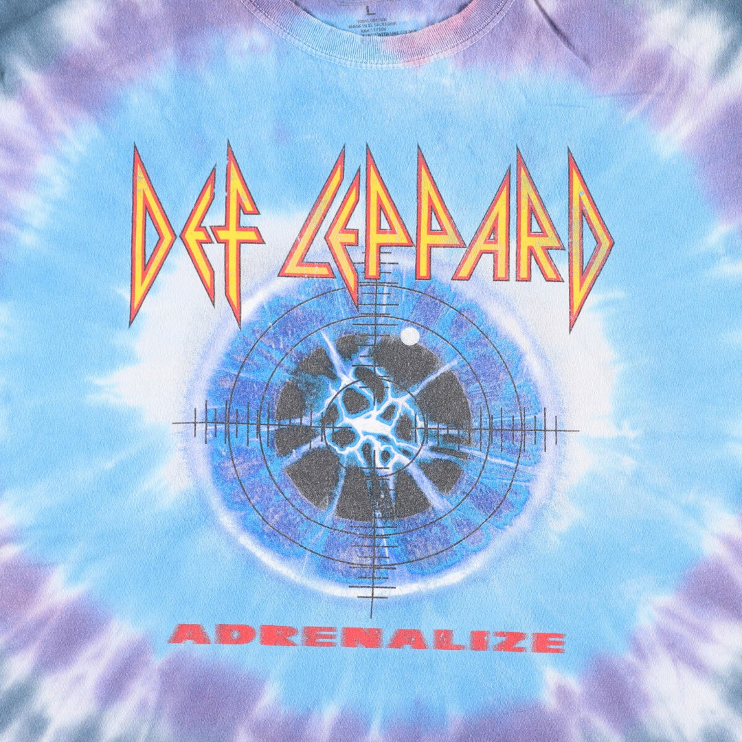 DEF LEPPARD Tie-dye Pattern Band T-shirt, Men's L /eaa453625