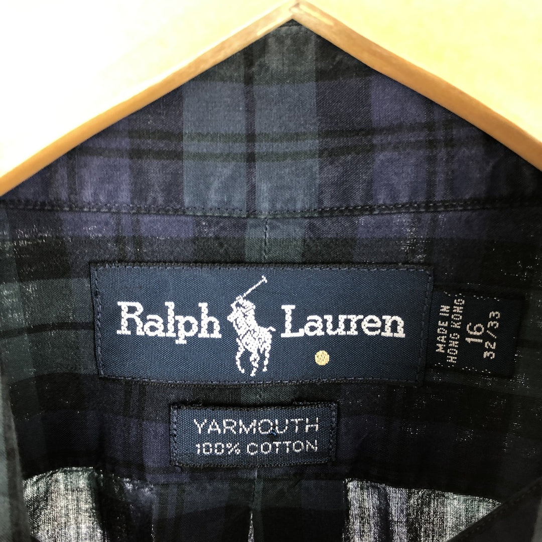 RALPH LAUREN YARMOUTH Long Sleeve Button Down Check Shirt Men's L /eaa453702