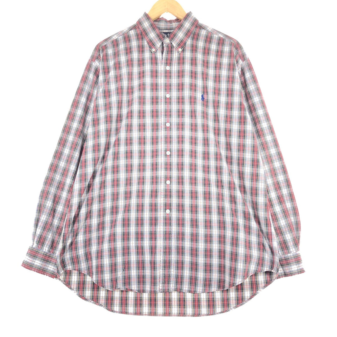 POLO RALPH LAUREN BLAKE long sleeve button down check shirt men's XL /eaa453709