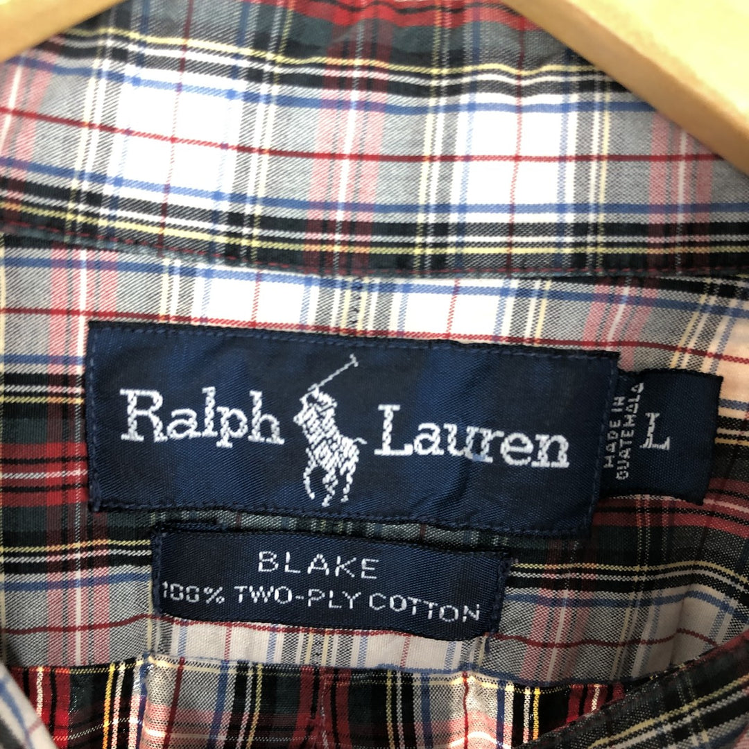 POLO RALPH LAUREN BLAKE long sleeve button down check shirt men's XL /eaa453709