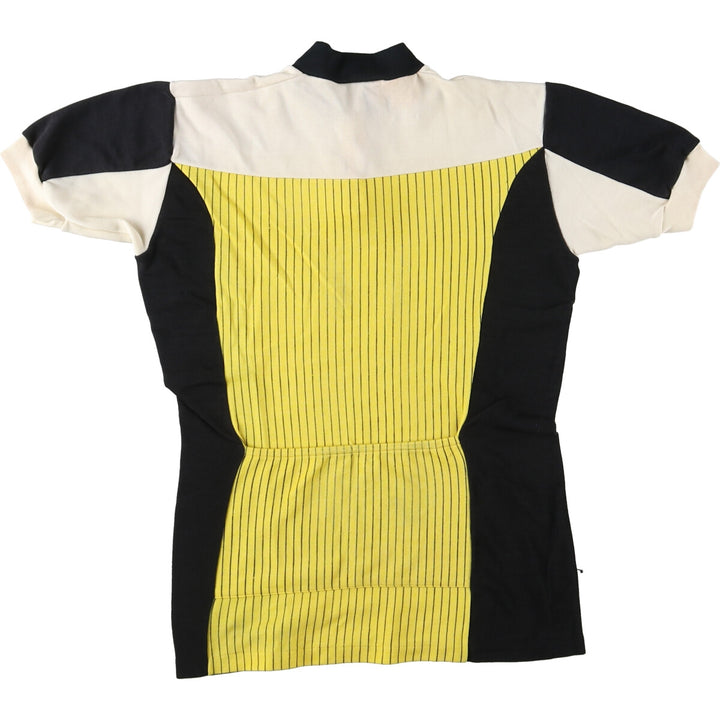 90'S short sleeve cycling shirt, made in France, women's size S, vintage unknown yellow type Vintage Second Hand