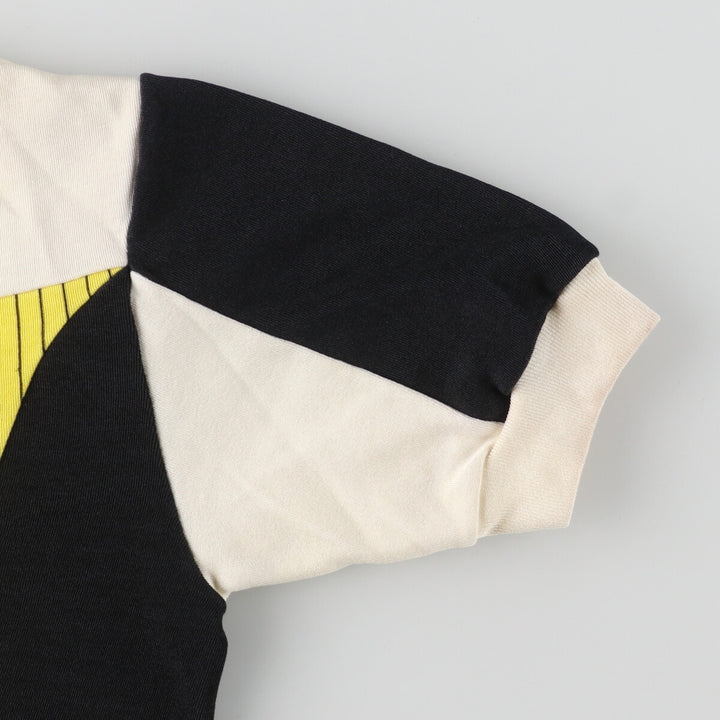 90'S short sleeve cycling shirt, made in France, women's size S, vintage unknown yellow type Vintage Second Hand