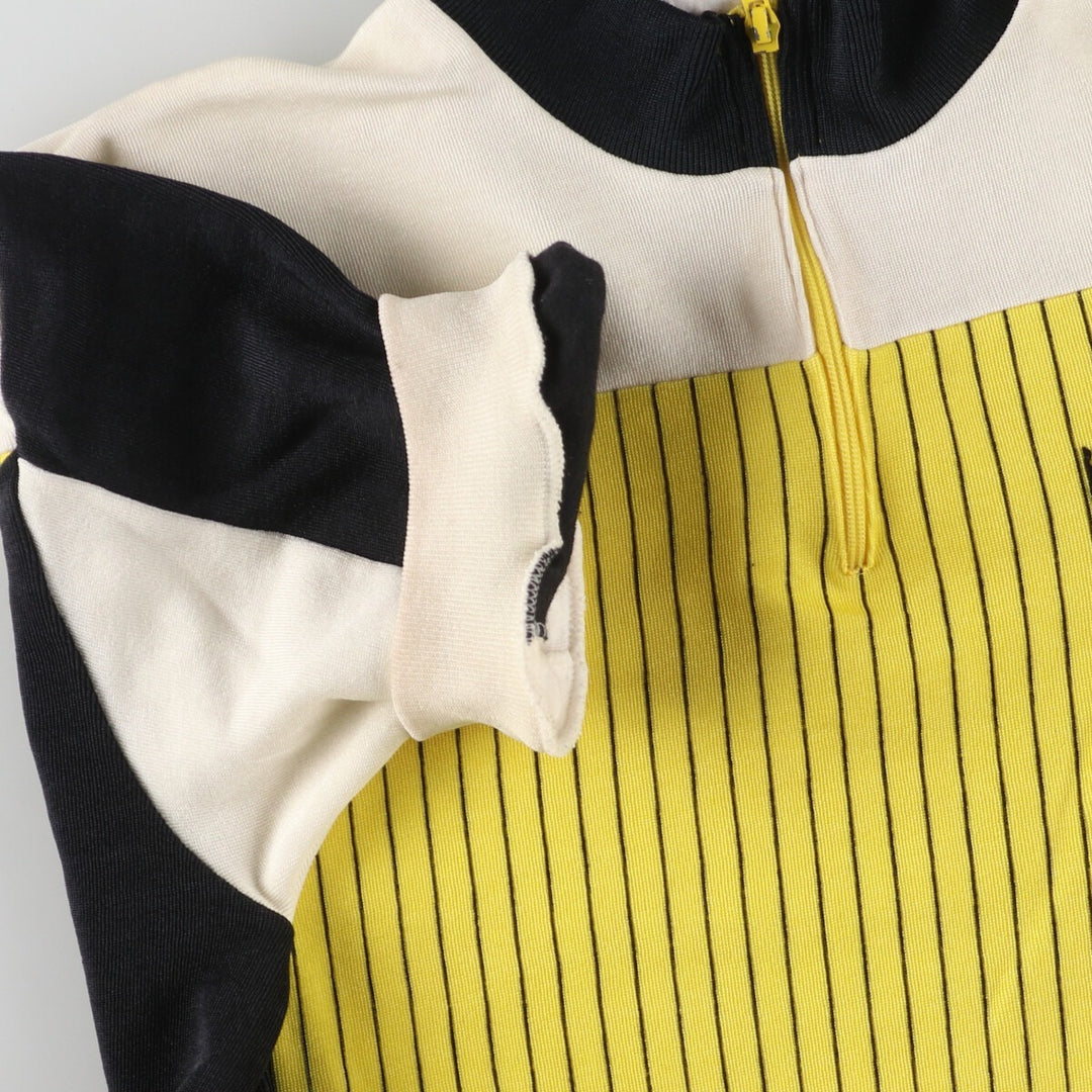90'S short sleeve cycling shirt, made in France, women's size S, vintage unknown yellow type Vintage Second Hand