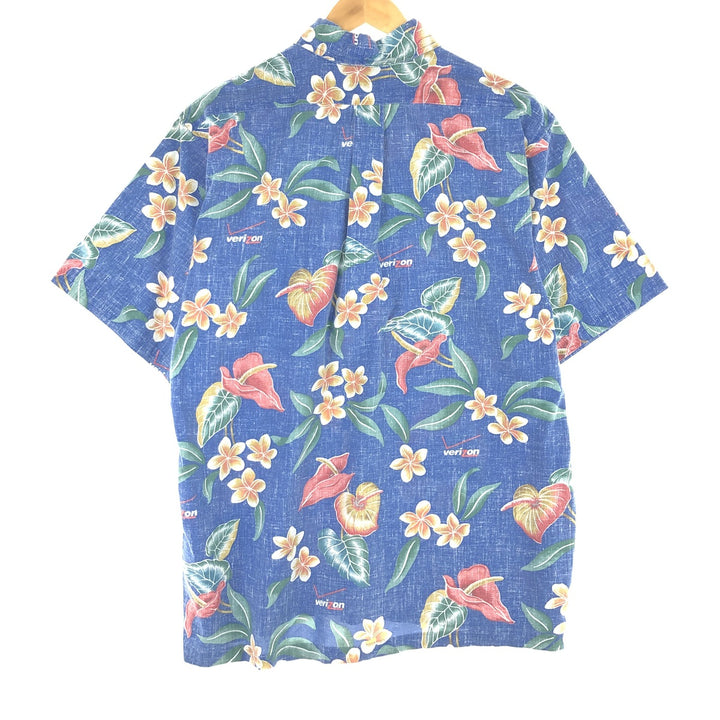 90'S Reyn Spooner Swimsuit Tag Bikini Tag All-Over Print Pullover Button-Down Hawaiian Aloha Shirt Men's L /eaa453761