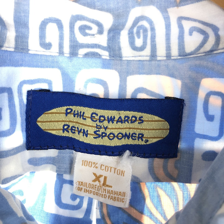 Reyn Spooner PHIL EDWARDS Phil Edwards all-over print pullover button-down Hawaiian aloha shirt men's XL /eaa453763