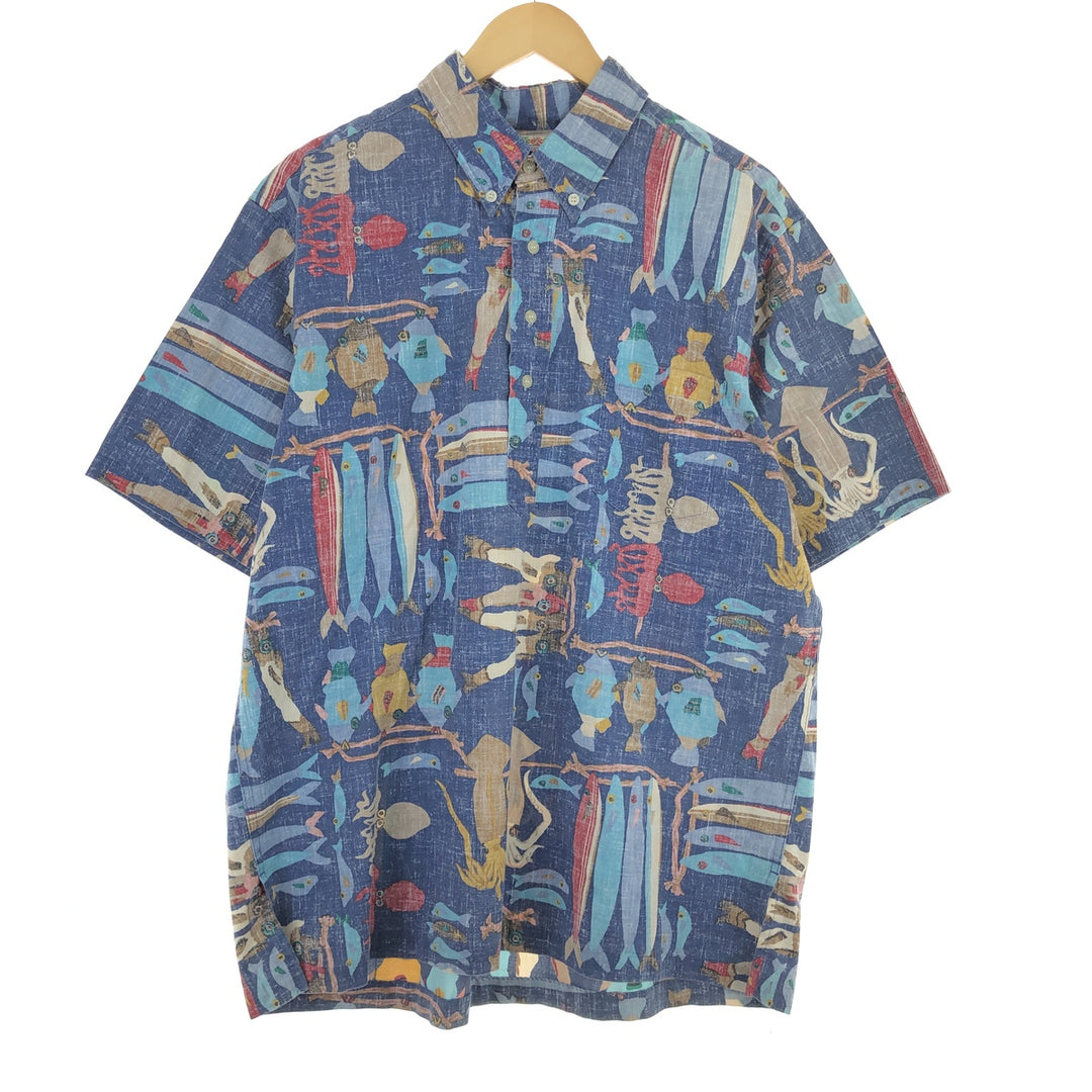 Reyn Spooner COMMEMORATIVE CLASSICS All-over Print Pullover Button-Down Hawaiian Aloha Shirt Men's XL /eaa453781