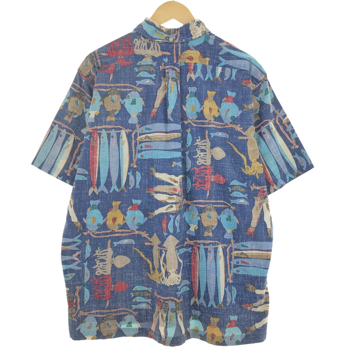 Reyn Spooner COMMEMORATIVE CLASSICS All-over Print Pullover Button-Down Hawaiian Aloha Shirt Men's XL /eaa453781