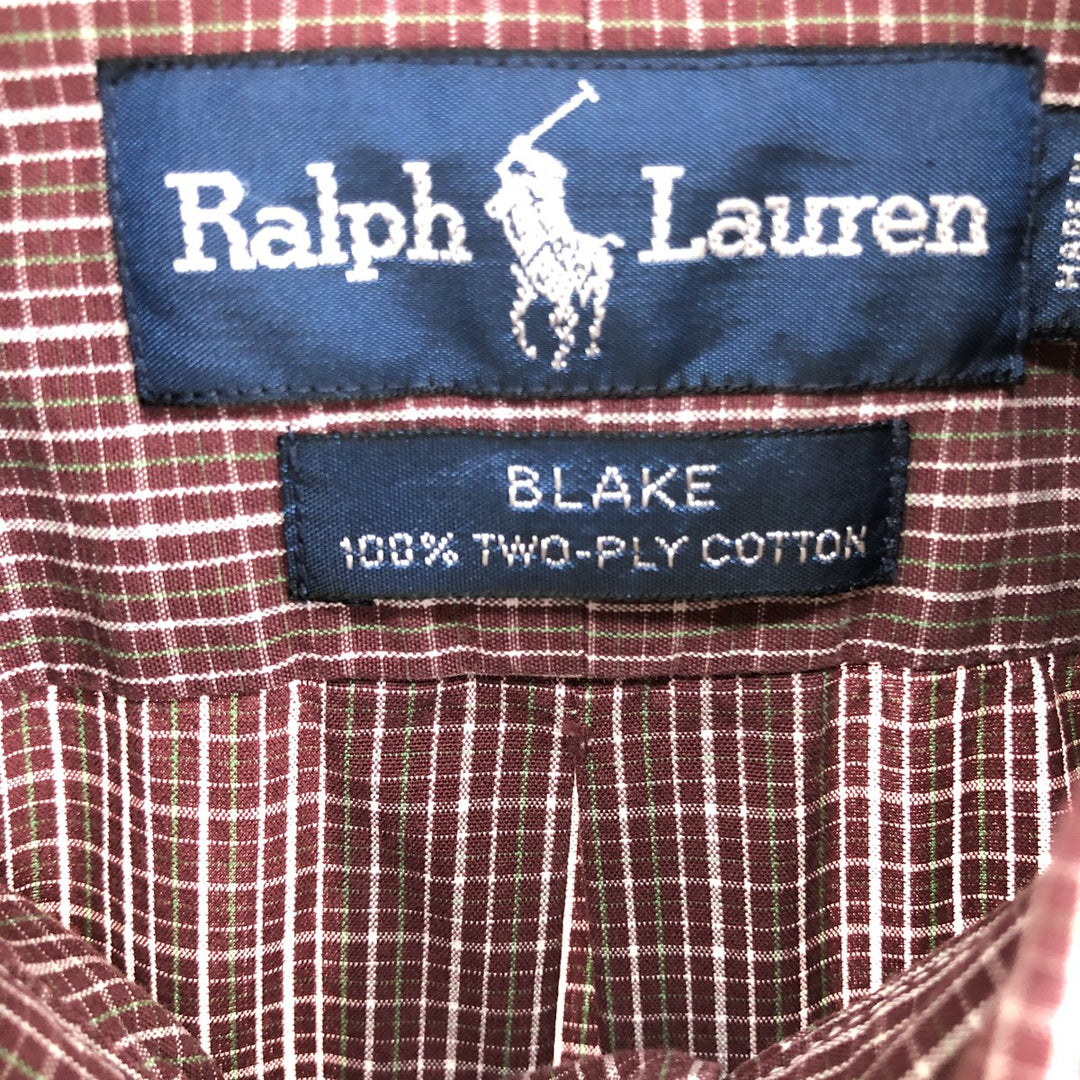 Ralph Lauren BLAKE long sleeve button down check shirt men's L /eaa453810