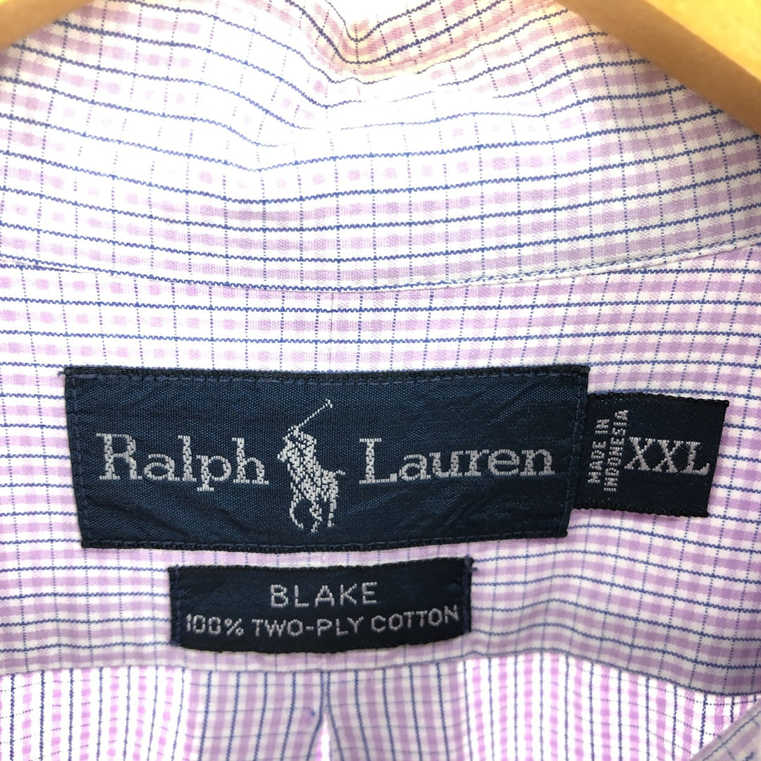 Ralph Lauren BLAKE long sleeve button down check shirt men's XXL /eaa453811