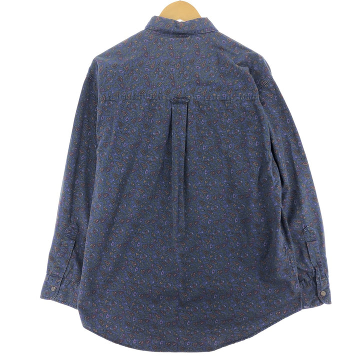 80'S Ralph Lauren CHAPS Chaps All-over Paisley Pattern Long Sleeve Button-down Shirt Men's L Vintage / eaa453846