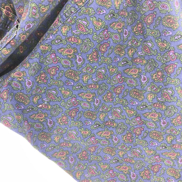 80'S Ralph Lauren CHAPS Chaps All-over Paisley Pattern Long Sleeve Button-down Shirt Men's L Vintage / eaa453846