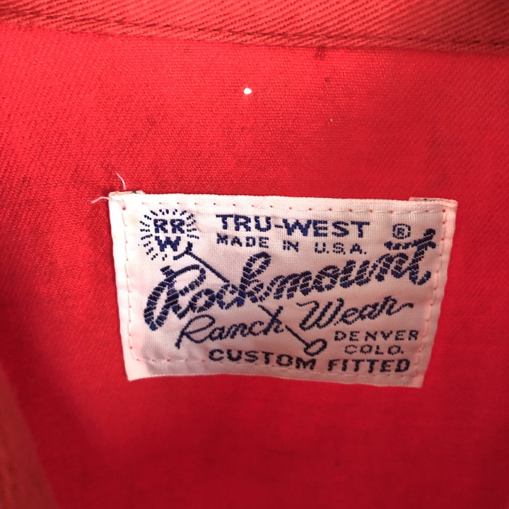 80'S Rockmount Ranch Wear Long Sleeve Western Shirt Made in USA Men's L Vintage /eaa454038