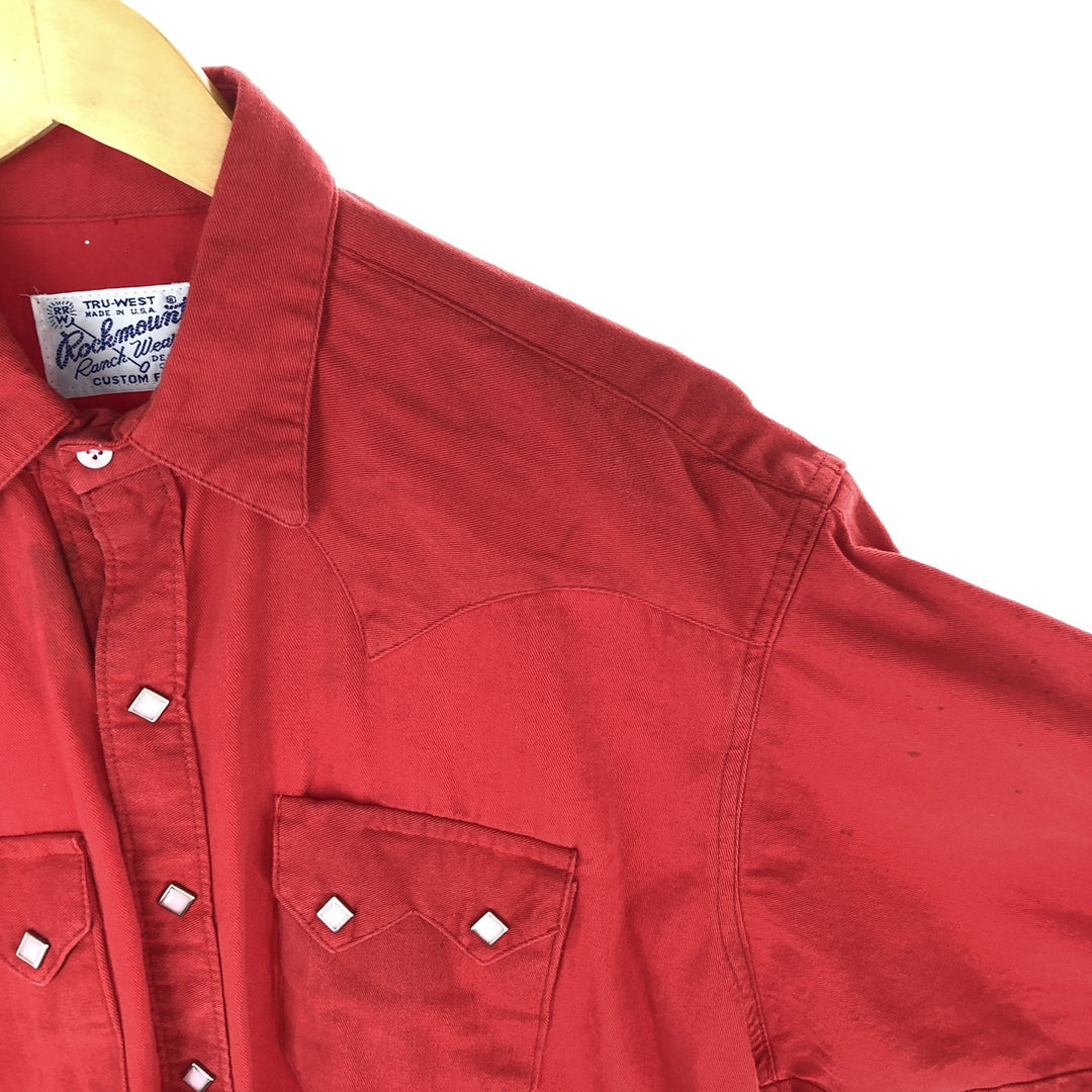 80'S Rockmount Ranch Wear Long Sleeve Western Shirt Made in USA Men's L Vintage /eaa454038