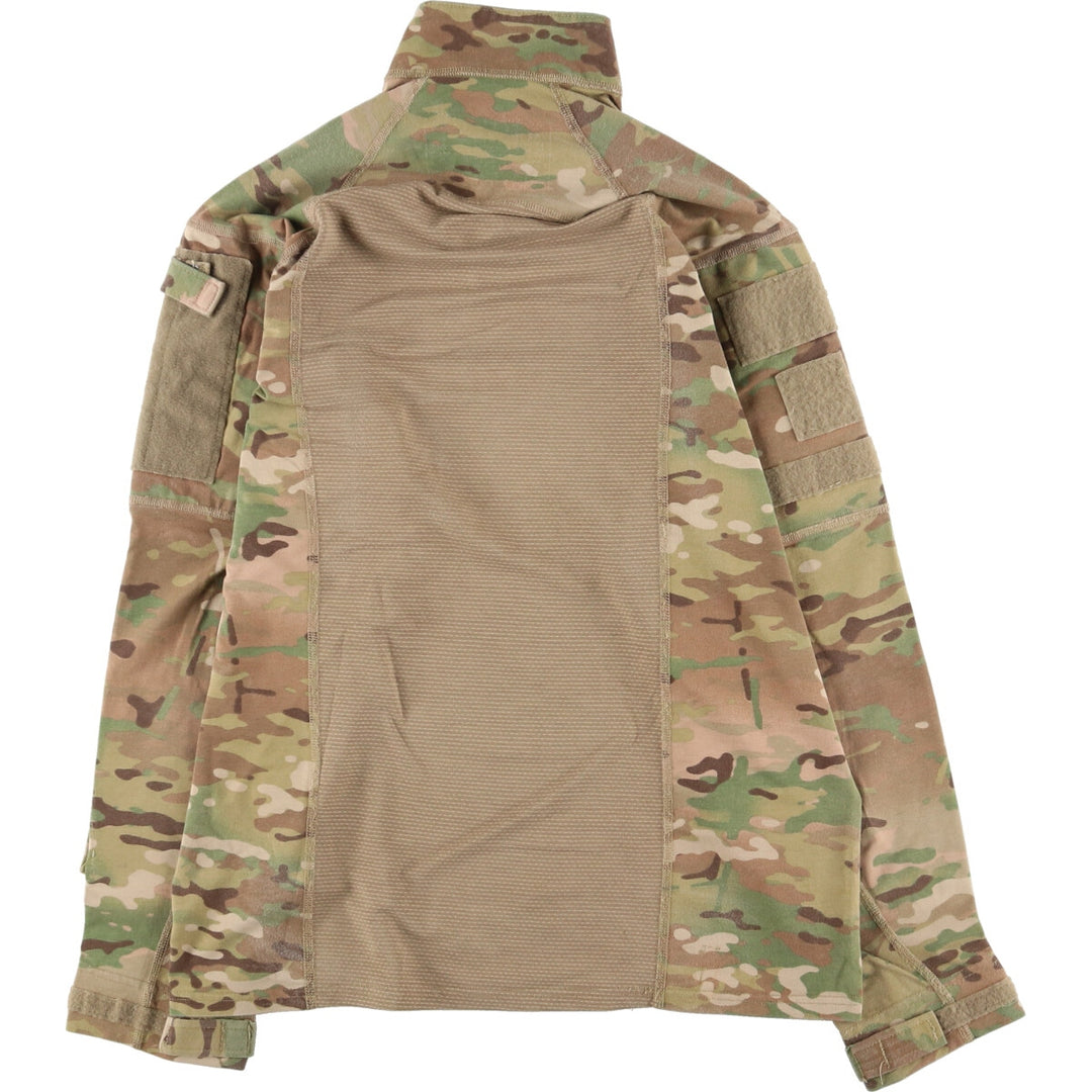 Combat shirt, camouflage pattern, half zip, long T-shirt, long T, made in USA, men's M /eaa454084