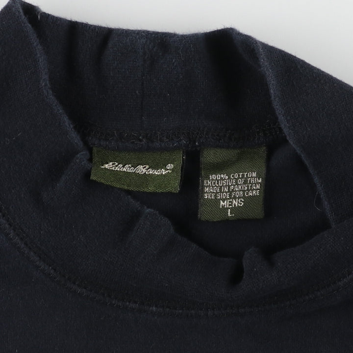Eddie Bauer Long T-shirt, Men's L cotton black type Vintage Second Hand