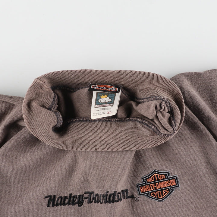 90'S Harley-Davidson mock neck long T-shirt, made in USA, men's XL, vintage /eaa454095