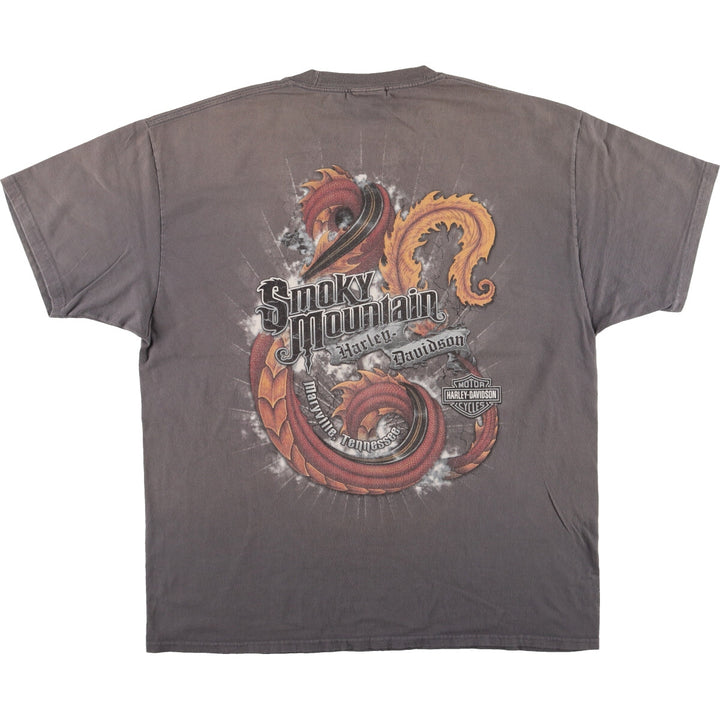 Harley-Davidson Dragon Pattern Motorcycle Bike T-shirt Men's XL /eaa454129