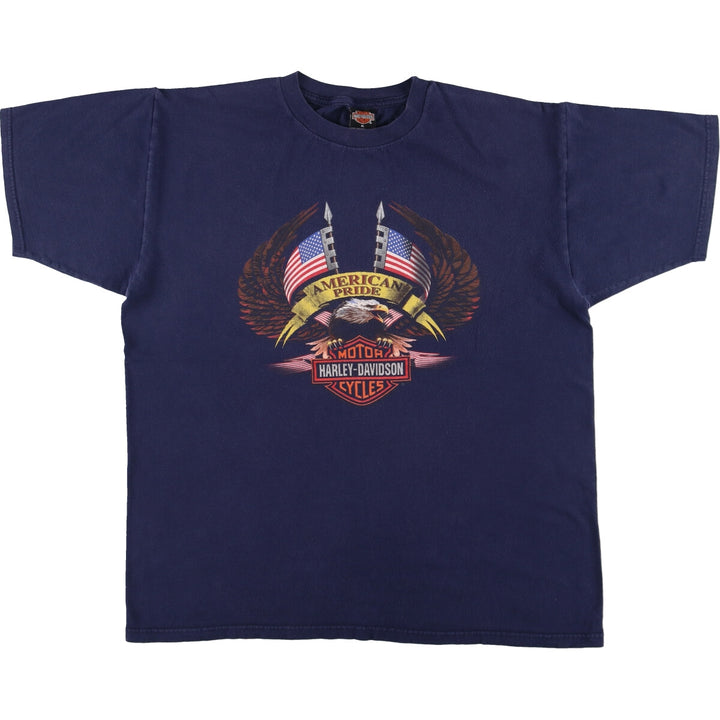 Harley-Davidson Eagle Pattern Motorcycle Bike T-shirt Men's XL /eaa454138