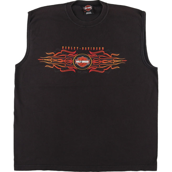 00'S Harley-Davidson Sleeveless Motorcycle Bike T-Shirt Made in USA Men's XL /eaa454145