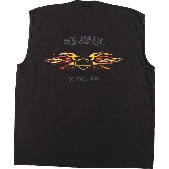 00'S Harley-Davidson Sleeveless Motorcycle Bike T-Shirt Made in USA Men's XL /eaa454145