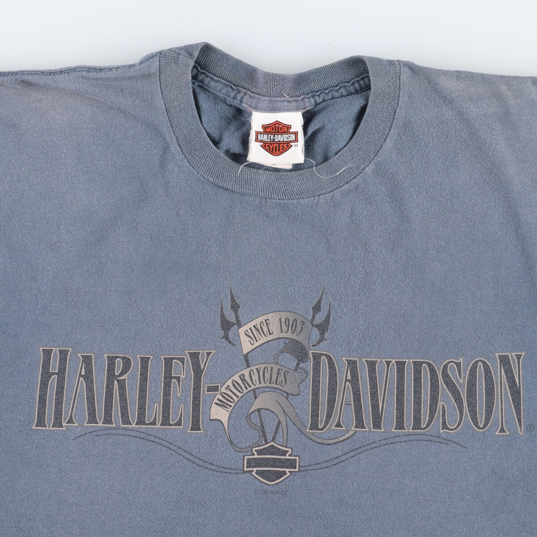 00'S Harley-Davidson Motorcycle Bike T-shirt Made in USA Men's L /eaa454147