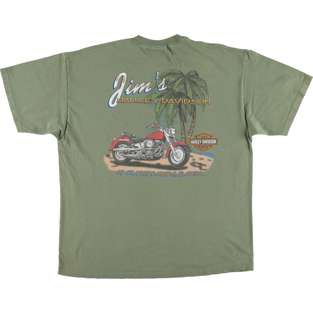 00'S Harley-Davidson HANES Motorcycle Bike T-shirt Made in USA Men's XL /eaa454149