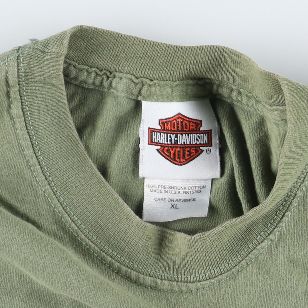 00'S Harley-Davidson HANES Motorcycle Bike T-shirt Made in USA Men's XL /eaa454149