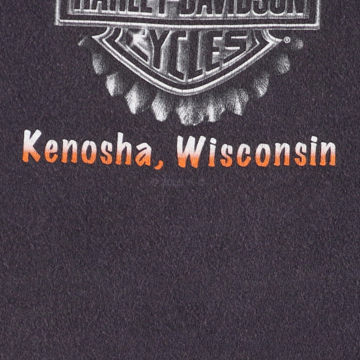 00'S Harley-Davidson HANES Motorcycle Bike T-shirt Made in USA Men's L /eaa454150