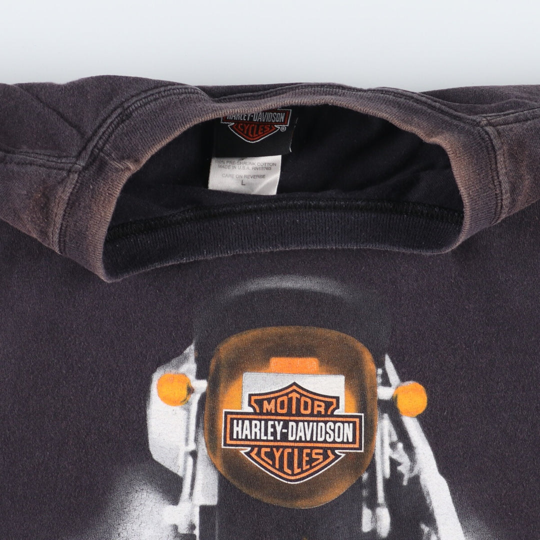 00'S Harley-Davidson HANES Motorcycle Bike T-shirt Made in USA Men's L /eaa454150