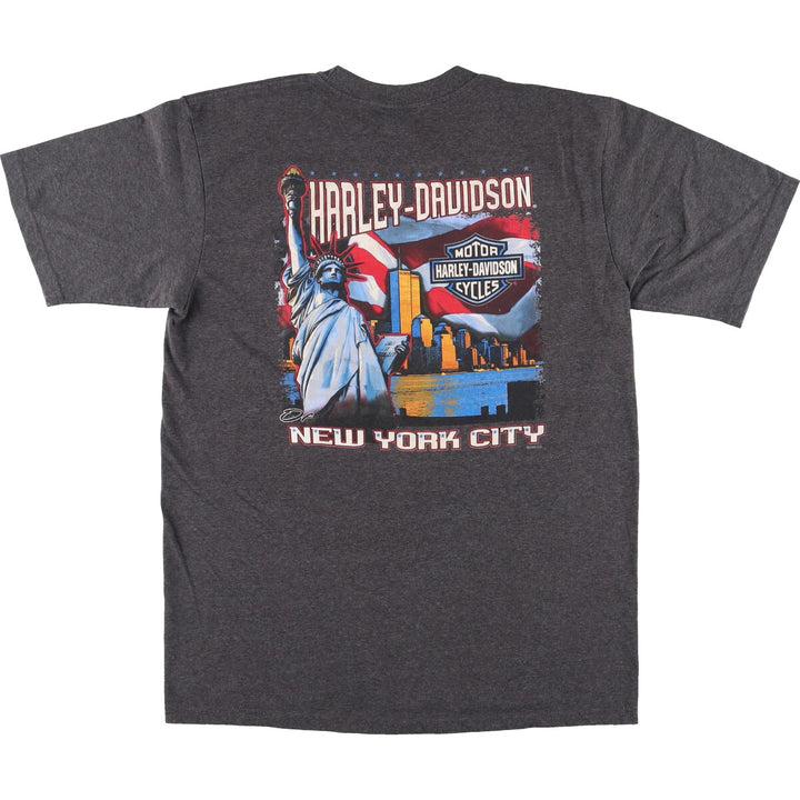 00'S Harley-Davidson Back Print Motorcycle Bike T-Shirt Made in USA Men's L /eaa454151