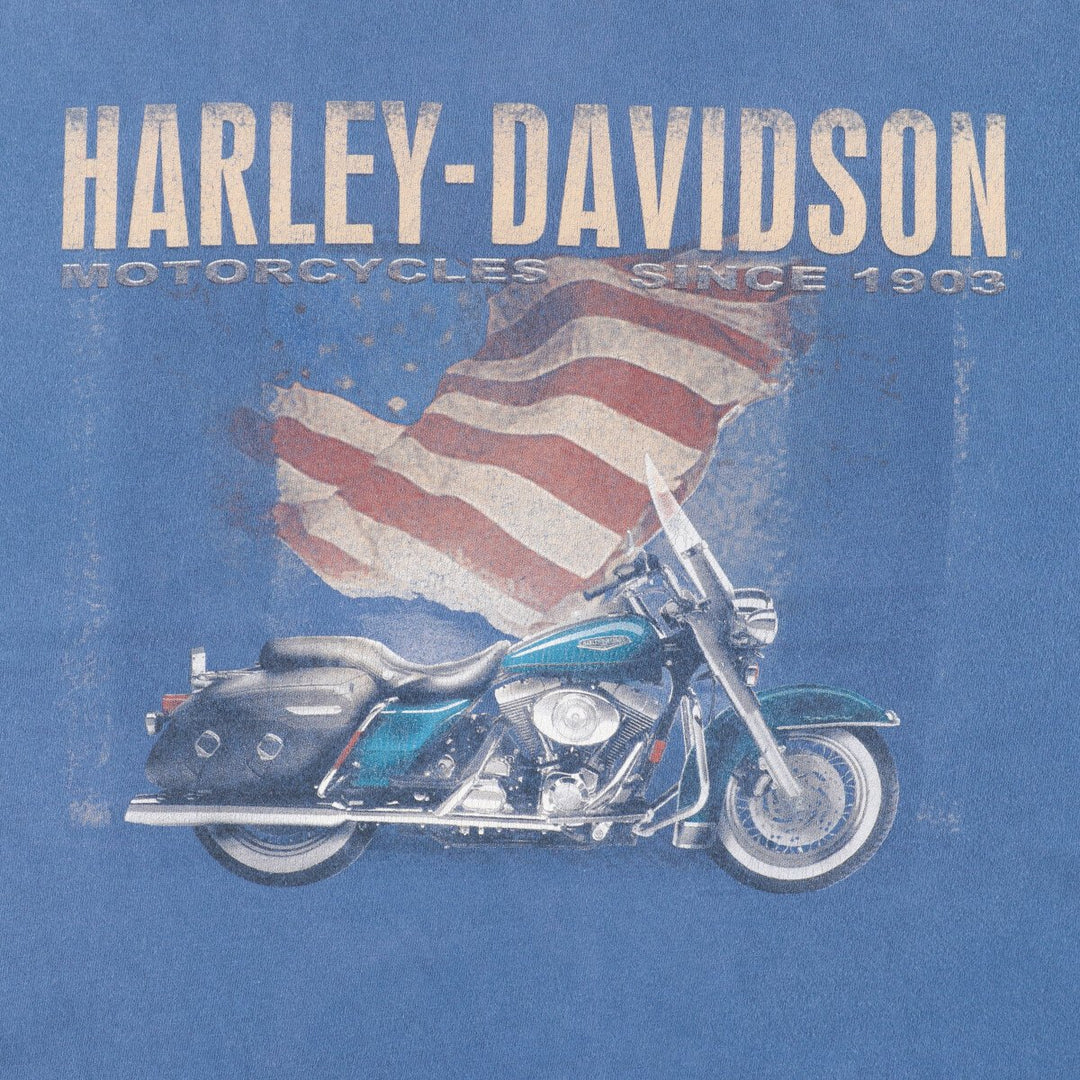 00'S Harley-Davidson HANES Motorcycle Bike T-shirt Made in USA Men's XL /eaa454152