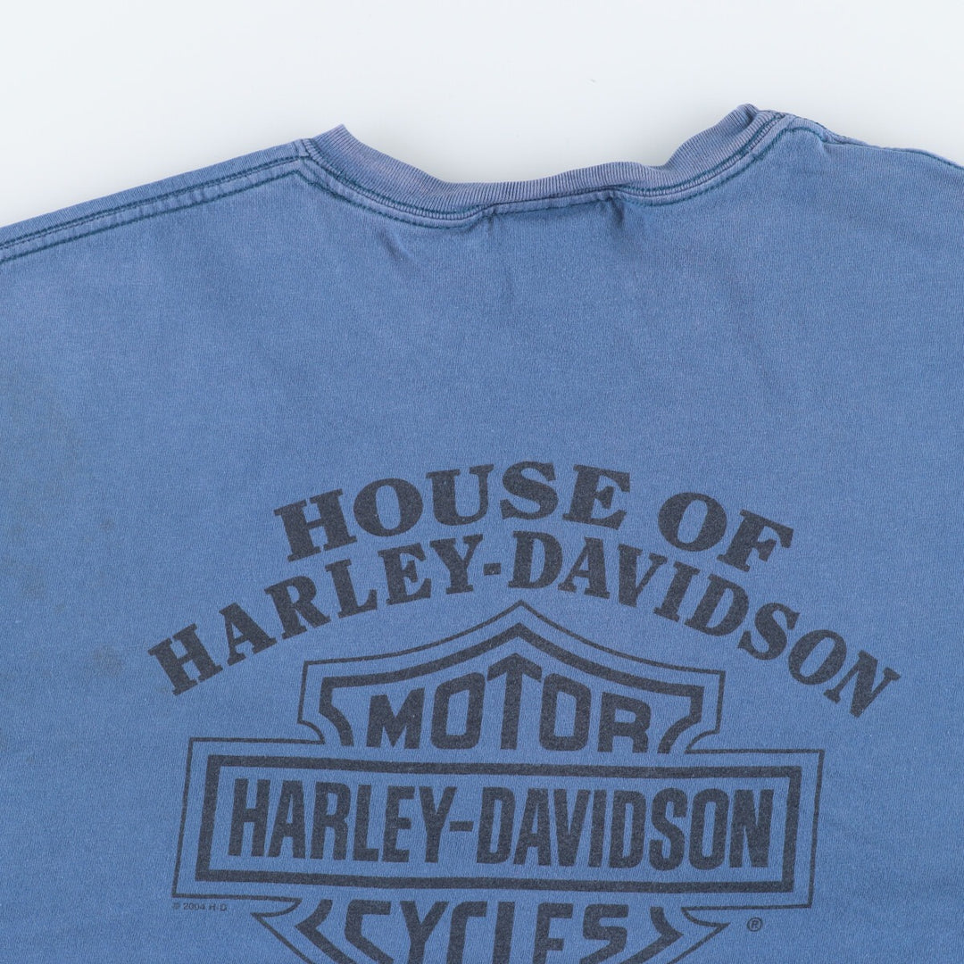 00'S Harley-Davidson HANES Motorcycle Bike T-shirt Made in USA Men's XL /eaa454152