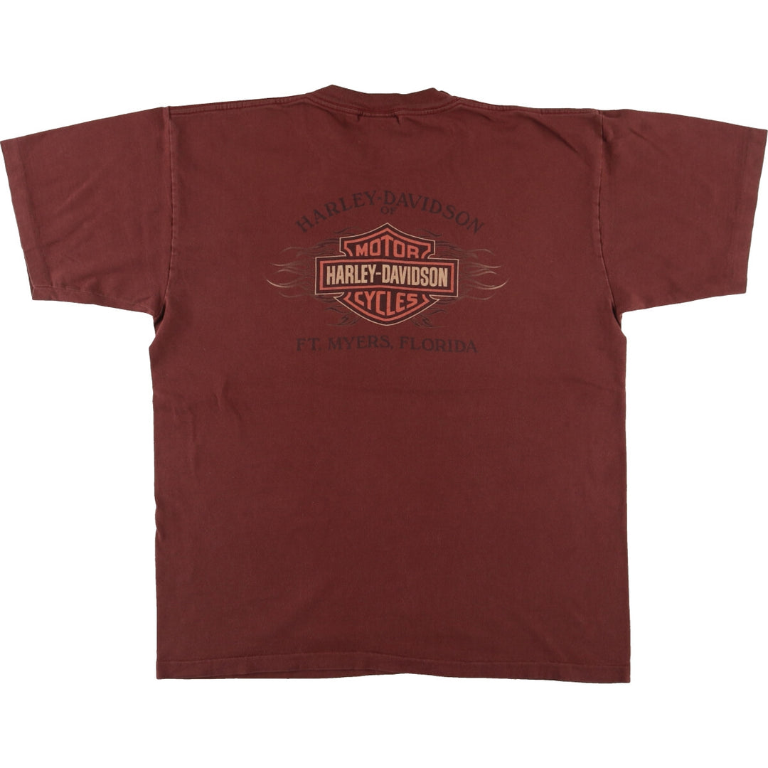 90'S Harley-Davidson Motorcycle Bike T-shirt Made in USA Men's L Vintage /eaa454177