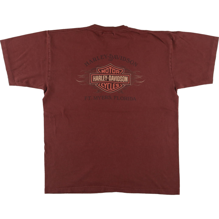 90'S Harley-Davidson Motorcycle Bike T-shirt Made in USA Men's L Vintage /eaa454177