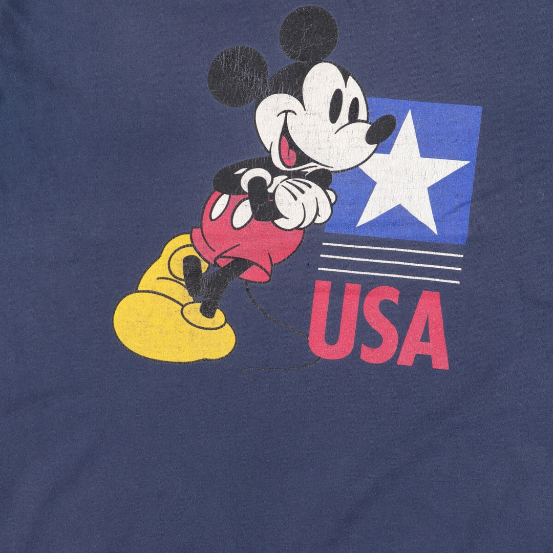 90'S THE DISNEY STORE MICKEY MOUSE Mickey Mouse character print T-shirt made in USA men's XXL vintage /eaa454199