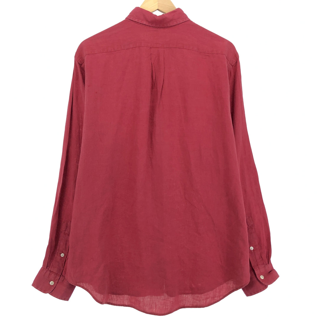 Ralph Lauren long sleeve linen button down shirt, men's L /eaa454201