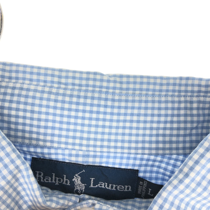 Ralph Lauren RALPH LAUREN CLASSIC FIT short sleeve button down check shirt men's L /eaa454243