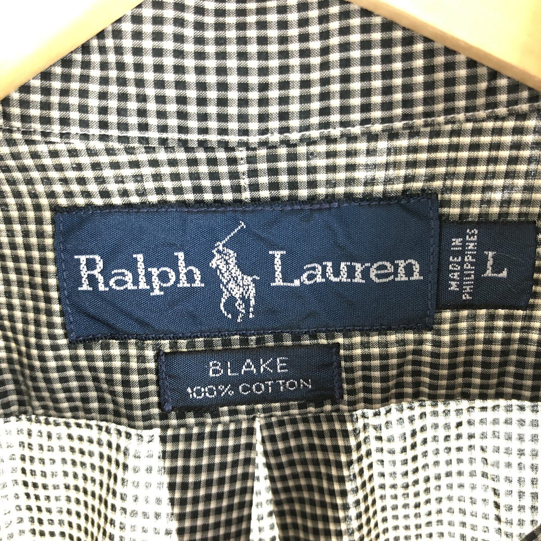 Ralph Lauren RALPH LAUREN BLAKE short sleeve button down check shirt men's L /eaa454244