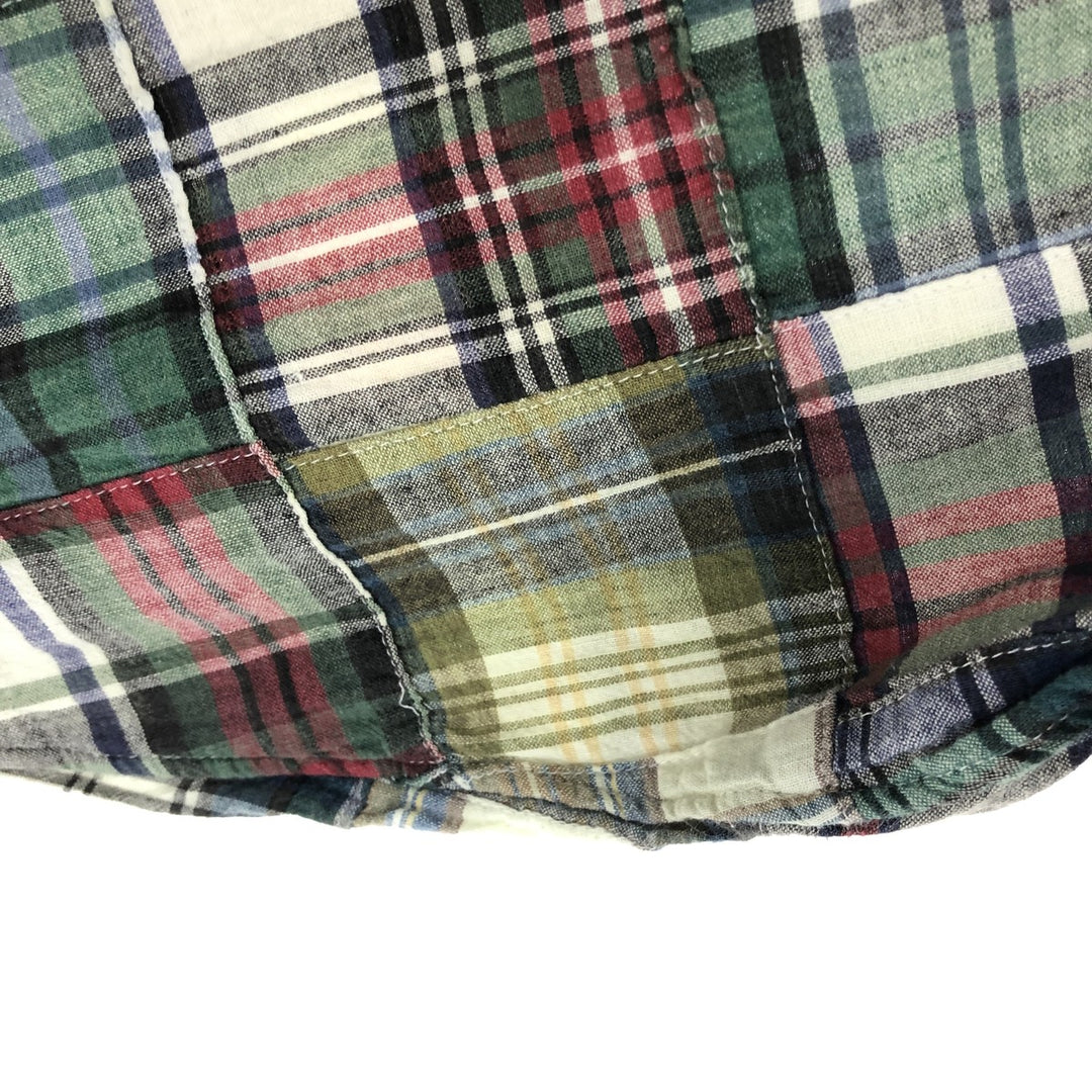 Ralph Lauren PURCELL patchwork long sleeve button down check shirt men's L /eaa454291