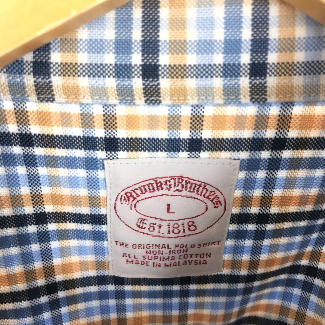 Brooks Brothers Est.1818 Long Sleeve Button-Down Check Shirt Men's L /eaa454294